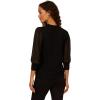 imageAdrianna Papell Womens Clip Dot Sleeve Twofer SweaterBlack