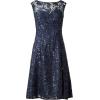 imageAdrianna Papell Womens Embroidered Midi Cocktail DressMidnight