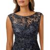 imageAdrianna Papell Womens Embroidered Midi Cocktail DressMidnight