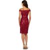 imageAdrianna Papell Womens Off Shoulder Sheath DressGarnet