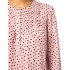 imageAdrianna Papell Womens Pintuck Button Down BlouseBlushBlack Classic Hearts