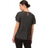 imageAdrianna Papell Womens Pleated Knit Double Sleeve TopBlack Blowing Leaf