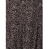 imageAdrianna Papell Womens Pleated Knit Double Sleeve TopBlack Painted Dots