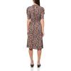 imageAdrianna Papell Womens Ruffle Neck Short Sleeve DressRealistic Cheetah