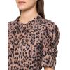 imageAdrianna Papell Womens Ruffle Neck Short Sleeve DressRealistic Cheetah
