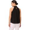 imageAdrianna Papell Womens Solid Knit Halter Twist Neck TopBlack