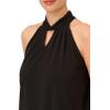 imageAdrianna Papell Womens Solid Knit Halter Twist Neck TopBlack