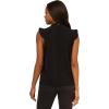 imageAdrianna Papell Womens Solid Ruffle Neck TankBlack