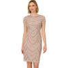imageAdrianna Papell Womens Beaded Cocktail Dress Marble