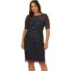 imageAdrianna Papell Womens Beaded Cocktail DressDusty Navy