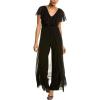 imageAdrianna Papell Womens Chiffon and Jersey JumpsuitBlack