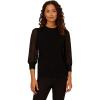 imageAdrianna Papell Womens Clip Dot Sleeve Twofer SweaterBlack
