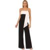 imageAdrianna Papell womens Knit Crepe Strapless JumpsuitBlackWhite