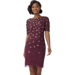 imageAdrianna Papell Womens Beaded Cocktail DressCassis
