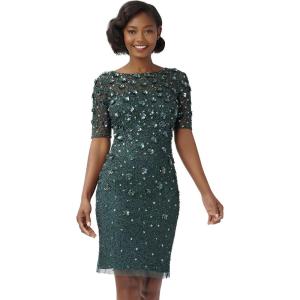 imageAdrianna Papell Womens Beaded Cocktail DressDusty Emerald