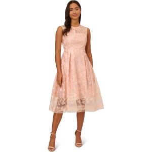 imageAdrianna Papell Womens Embroidered Midi Fit and FlareApricot Ice