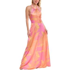 imageAidan Mattox Womens Halter Printed Maxi DressPink