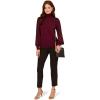 imageAdrianna Papell Womens Long Woven Sleeve Turtleneck SweaterMaroon
