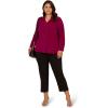 imageAdrianna Papell Womens Plus Size Knit Button Front VNeckMagenta Purple