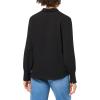 imageAdrianna Papell Womens Solid Long Sleeve BlouseBlack