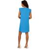 imageAdrianna Papell Womens V Neck Double Pleated Sleeve DressBlue