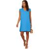 imageAdrianna Papell Womens V Neck Double Pleated Sleeve DressBlue