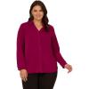 imageAdrianna Papell Womens Plus Size Knit Button Front VNeckMagenta Purple