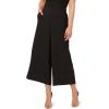 imageAdrianna Papell Womens Textured Wide Leg Pull on Pant WSlit PocketsBlack