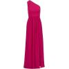 imageAdrianna Papell Floral Print Chiffon Gown with One Shoulder NecklineBright Magenta