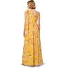 imageAdrianna Papell Floral Print Chiffon Gown with One Shoulder NecklineYellow Multi