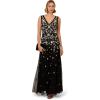 imageAdrianna Papell Square Neck Short Sleeve Beaded Godet Gown