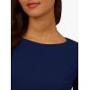 imageAdrianna Papell Stretch Knit Crepe Sheath Dress with Tiered Organza Bell Sleeve Navy Sateen 16