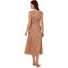 imageAdrianna Papell Womens Evening Special Occasion Dress Wedding Guest Bride Mother of The Groom Rose Gold