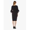 imageAdrianna Papell Womens Knit Crepe Tiered Sleeve DressBlack