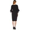 imageAdrianna Papell Womens Knit Crepe Tiered Sleeve DressBlack