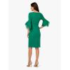 imageAdrianna Papell Womens Knit Crepe Tiered Sleeve DressRadiant Emerald