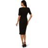 imageAdrianna Papell Womens Mini Bow Front Sheath DressBlack