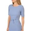imageAdrianna Papell Womens Mini Bow Front Sheath DressFrench Blue