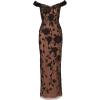 imageAdrianna Papell Womens Off Shoulder Bead Long DressBlackRosegold