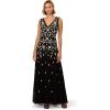 imageAdrianna Papell Square Neck Short Sleeve Beaded Godet Gown