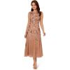 imageAdrianna Papell Womens Evening Special Occasion Dress Wedding Guest Bride Mother of The Groom Rose Gold