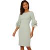 imageAdrianna Papell Womens Knit Crepe Tiered Sleeve DressIcy Sage