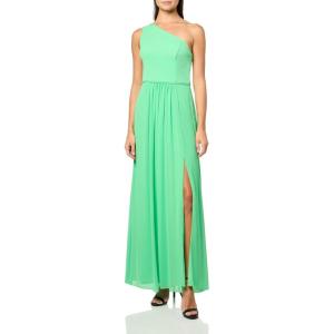 imageAdrianna Papell Floral Print Chiffon Gown with One Shoulder NecklineWild Apple