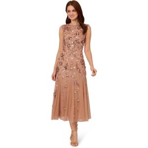 imageAdrianna Papell Womens Evening Special Occasion Dress Wedding Guest Bride Mother of The Groom Rose Gold