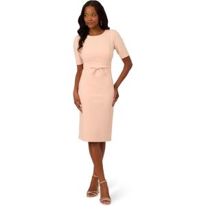 imageAdrianna Papell Womens Mini Bow Front Sheath DressBlush