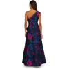 imageAdrianna Papell One Shoulder Floral Jacquard A Line Gown