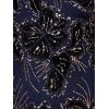 imageAdrianna Papell Womens Beaded Mesh Velvet Long DressLight Navy