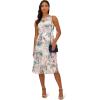 imageAdrianna Papell Womens Floral Printed Veiled DressIvory Multi