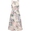 imageAdrianna Papell Womens Floral Printed Veiled DressIvory Multi