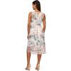 imageAdrianna Papell Womens Floral Printed Veiled DressIvory Multi